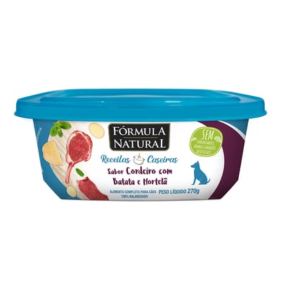 Ração Úmida Fórmula Natural Cordeiro Com Batata E Hortelã Para Cães Adultos - 270G