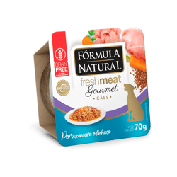 Ração Úmida Fórmula Natural Fresh Meat Gourmet Patê Peru Para Cães Adultos - 70G