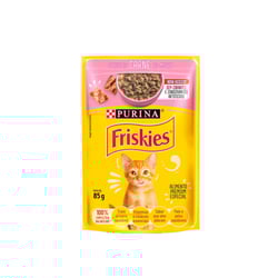 Ração Úmida Friskies Carne Ao Molho 85G Para Gatos Filhotes - 1 Sachê