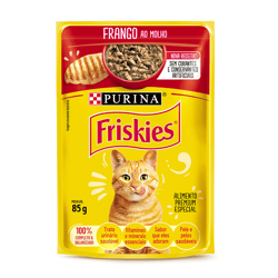 Ração Úmida Friskies Frango Ao Molho Para Gatos Adultos - 85G