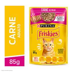 Ração Úmida Friskies Para Gatos Sabor Carne Ao Molho 85G - 1 Sachê