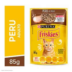 Ração Úmida Friskies Peru Ao Molho Para Gatos Adultos 85G - 1 Sachê