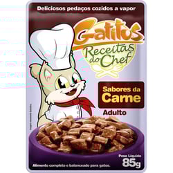 Ração Úmida Gatitus Sabores Da Carne Para Gatos - 85G