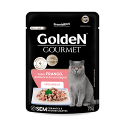 Ração Úmida Golden Gourmet Frango Para Gatos Adultos 70G - 1 Sachê - 1 Unidade