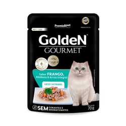 Ração Úmida Golden Gourmet Frango Para Gatos Castrados Adultos - 70G - 1 Unidade
