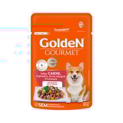 Ração Úmida Golden Gourmet Para Cães Adultos De Porte Pequeno Sabor Carne - 85G (20 Unidades) - 1 Unidade