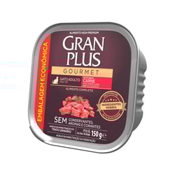 Ração Úmida Granplus Gourmet Patê Carne Para Gatos Adultos - 150G - 150 Gramas