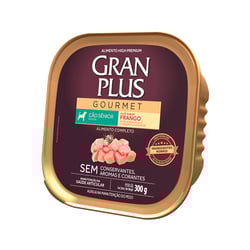 Ração Úmida Granplus Gourmet Patê Frango Para Cães Sênior - 300G