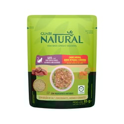 Ração Úmida Guabi Natural Gatos Carne, Arroz E Cenoura - 85G