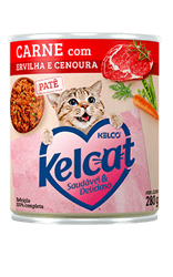 Ração Úmida Kelcat Carne E Cenoura - 280G