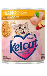 Ração Úmida Kelcat Frango E Batata-Doce 280G - 1 Unidade