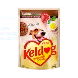 Ração Úmida Keldog Carneiro, Brócolis E Linhaça Para Cães - 100G.