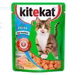 Ração Úmida Kitekat Sabor Peixe 70G - 1 Unidade