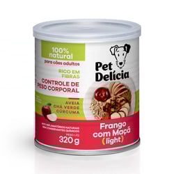 Ração Úmida Light Pet Delícia Frango Com Maçã Para Cães Adultos - 320G