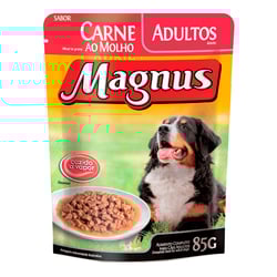 Ração Úmida Magnus Para Cães Adultos Sabor Carne - 1 Sachê 85G