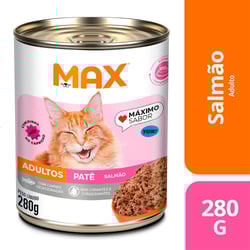 Ração Úmida Max Cat Adulto Patê Salmão 280G