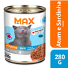 Ração Úmida Max Cat Patê Atum E Sardinha Para Gatos Adultos - 280G