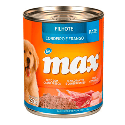 Ração Úmida Max Patê Cordeiro E Frango Para Cães Filhotes - 280G