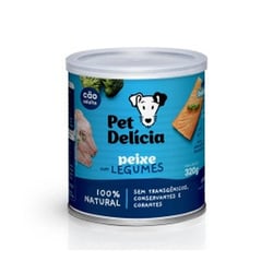 Ração Úmida Natural Pet Delícia Peixe Com Legumes Para Cães Adultos - 320G