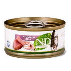 Ração Úmida N&D Atum Com Lula Para Gatos - 70G