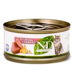Ração Úmida N&D Gatos Atum Com Camarão - 70G