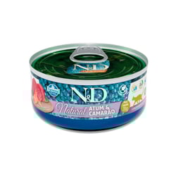 Ração Úmida N&D Natural Para Gatos Adultos Atum E Camarão - 70G