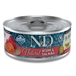 Ração Úmida N&D Natural Para Gatos Atum E Salmão - 1 Unidade