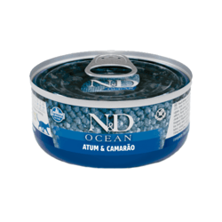 Ração Úmida N&D Ocean Gatos Adultos Atum E Camarão - 70G