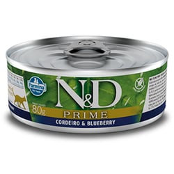 Ração Úmida N&D Prime Gatos Adultos Cordeiro E Blueberry - 80G