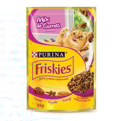 Ração Úmida Nestle Purina Friskies Mix Carne Ao Molho Para Gatos - 1 Sachê 85G
