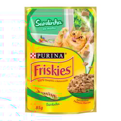 Ração Úmida Nestle Purina Friskies Sardinha Ao Molho Para Gatos - 1 Sachê 85G