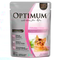 Ração Úmida Optimum Filhote De Gato Frango - 85G