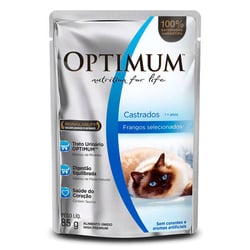 Ração Úmida Optimum Frango Para Gatos Castrados - 85G
