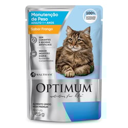 Ração Úmida Optimum Gatos Adultos Manutenção De Peso Frango - 85G