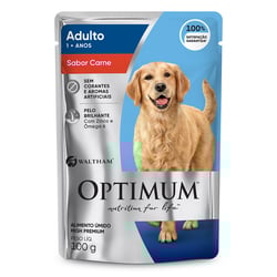 Ração Úmida Optimum Para Cães Adultos Raças Grandes Sabor Carne - 100G