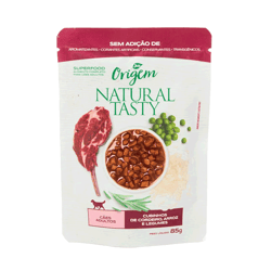 Ração Úmida Origem Natural Tasty Cães Adultos Cordeiro, Arroz E Legumes - 1 Unidade 85G