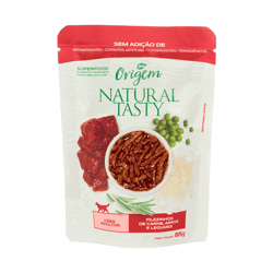 Ração Úmida Origem Natural Tasty Para Cães Adultos Carne, Arroz E Legumes - 85G