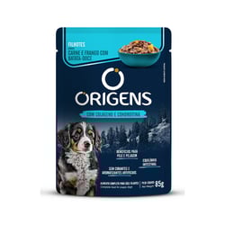 Ração Úmida Origens Para Cães Filhotes Sabor Carne E Frango Com Batata-Doce - 85G