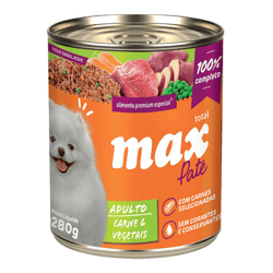 Ração Úmida Patê Max Para Cães Adultos Carne E Vegetais - 280G