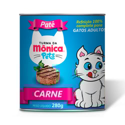 Ração Úmida Patê Turma Da Mônica Pets Sabor Carne 280G Para Gatos Adultos