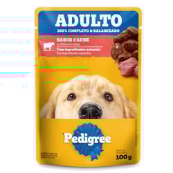 Ração Úmida Pedigree Carne Ao Molho Para Cães Adultos De Raças Médias E Grandes - 100G - 1 Unidade