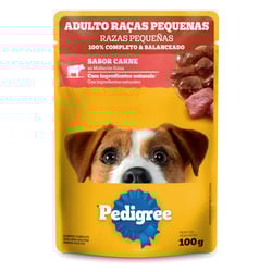 Ração Úmida Pedigree Carne Ao Molho Para Cães Adultos De Raças Pequenas - 1 Sachê 100G