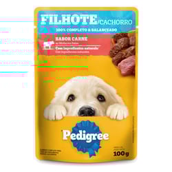 Ração Úmida Pedigree Carne Ao Molho Para Cães Filhotes - 100G