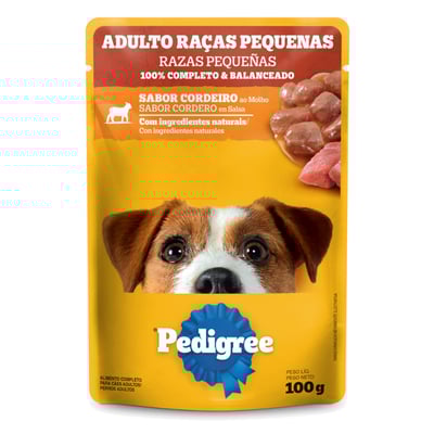 Ração Úmida Pedigree Cordeiro Ao Molho Para Cães Adultos De Raças Pequenas - 100G