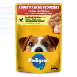 Ração Úmida Pedigree Frango Ao Molho Para Cães Adultos De Raças Pequenas - 100G - 100 Gramas