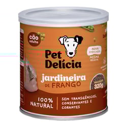 Ração Úmida Pet Delícia Jardineira De Frango Para Cães - 110G - 320 Gramas