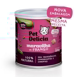Ração Úmida Pet Delícia Maravilha De Frango Para Gatos - 110G Ou 320G - 320 Gramas
