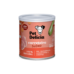 Ração Úmida Pet Delícia Natural Carreteiro Suíno Para Cães Adultos - 320G