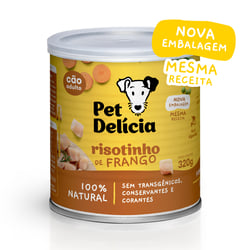 Ração Úmida Pet Delícia Risotinho De Frango Para Cães Adultos - 320G