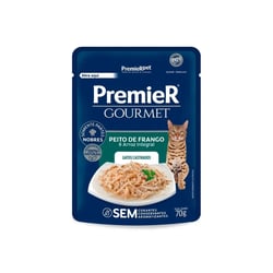 Ração Úmida Premier Gourmet Para Gatos Castrados - Frango E Arroz Integral 70G - 1 Unidade